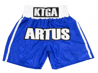 Pantaloncini boxe personalizzati : KNBXCUST-2042-Blu